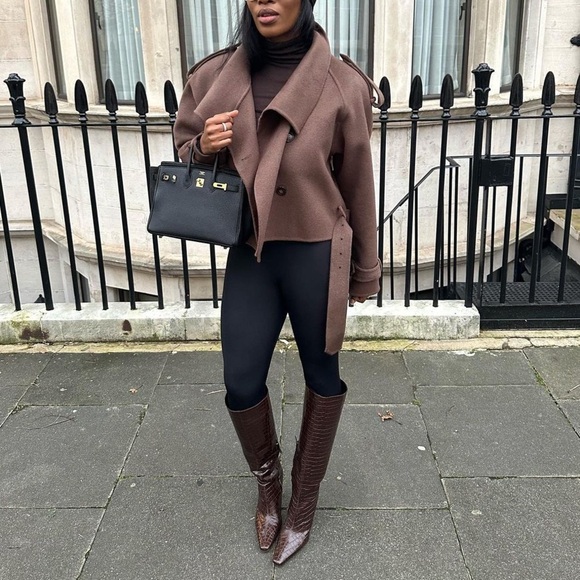 Marc Fisher Shoes - NEW! MARC FISHER Womens Hallie Leather Heels Dress Boots Dark Brown Leather